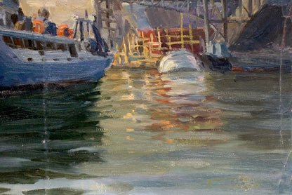Oil painting Departure Kolomoitsev Petr Mikhailovich