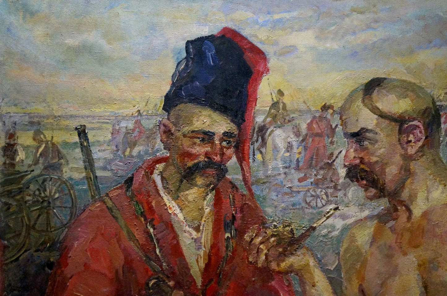 Oil painting Zaliznyak is on a dirt road Tytarenko Odarka Anatoliivna