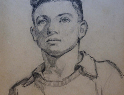 Pencil painting Portrait of a boy Tsvetkova V. P.
