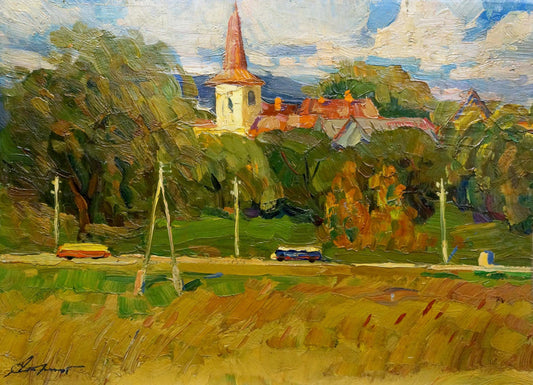 Oil painting By the evening Stremsky Alexander Ivanovich