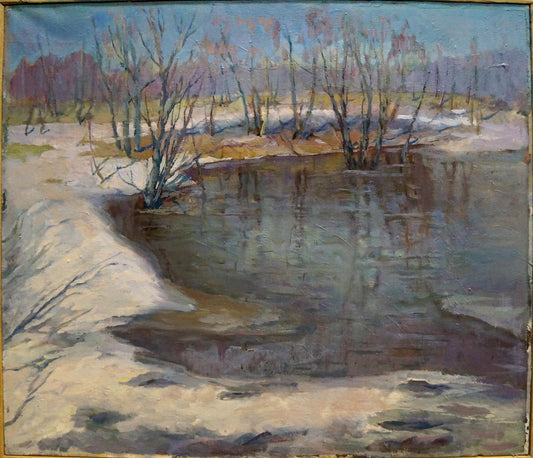 Oil painting Winter is leaving Matvey Kogan-Shats