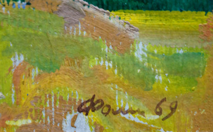 Oil painting Quiet village life Anatoly Fomin