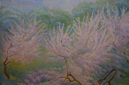 Oil painting Tree blossoms Titarenko Elvira Ivanovna
