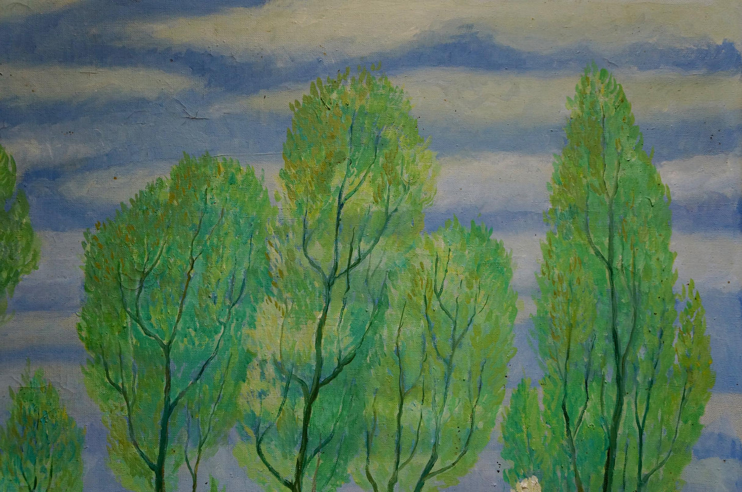 Oil painting Green landscape Daniil Georgievich Narbut