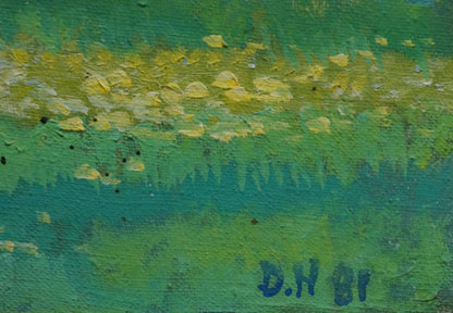 Oil painting Green landscape Daniil Georgievich Narbut
