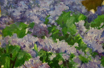 Oil painting Among the lilacs Gulyayev A. G.