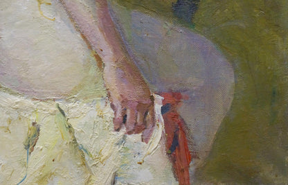 Oil painting Pensive naked girl Maria Titarenko