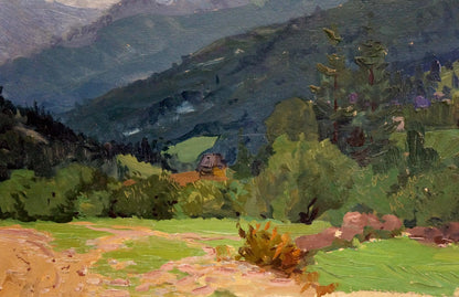 Oil painting Mountain landscape Fomin Anatoly Nikiforovich