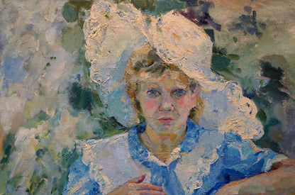 Oil painting Woman in the garden Tytarenko Odarka Anatoliivna