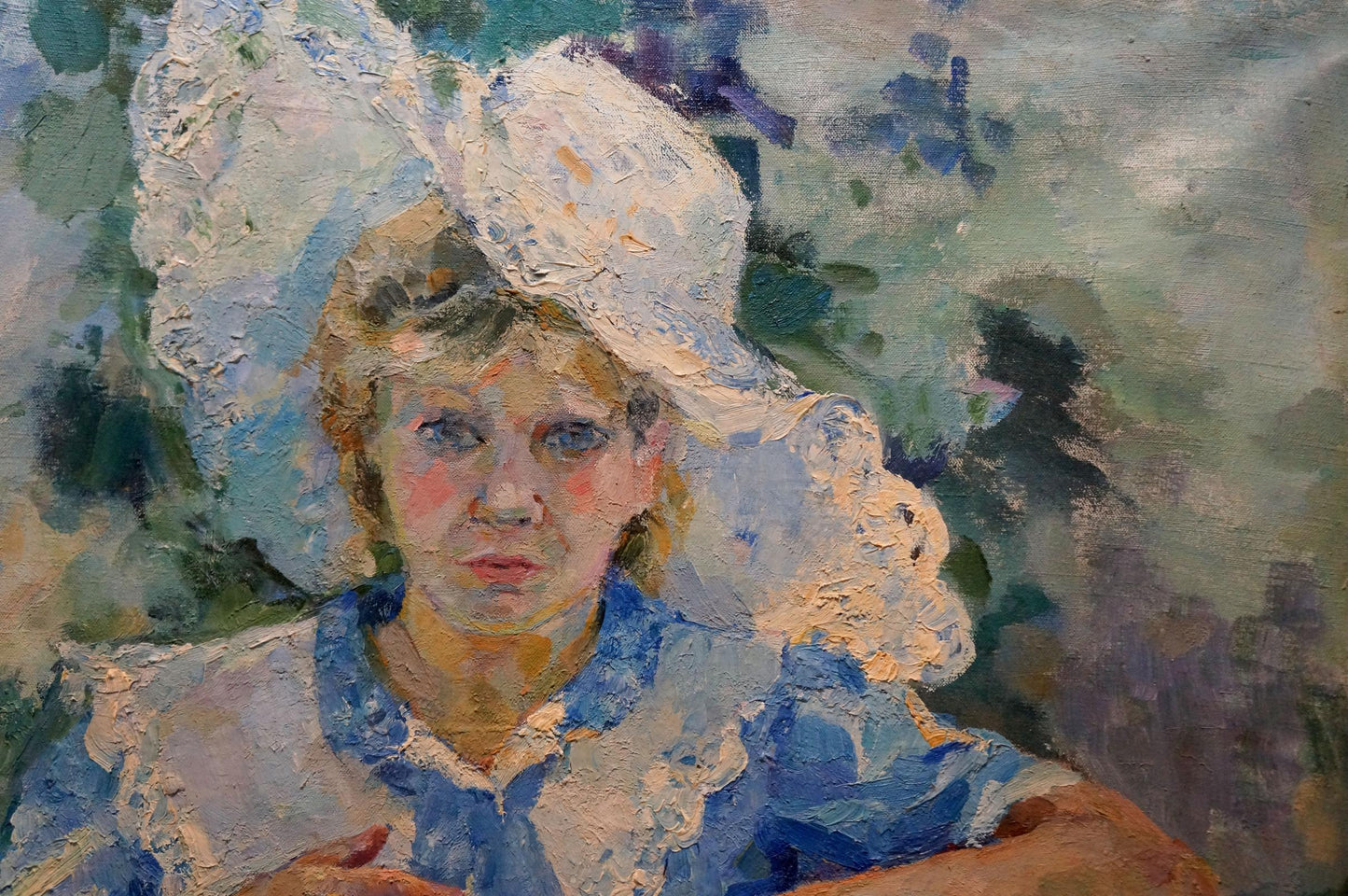 Oil painting Woman in the garden Tytarenko Odarka Anatoliivna