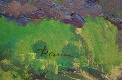 Oil painting In the village Fomin Anatoly Nikiforovich