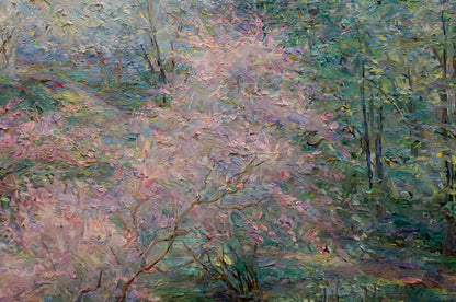 Oil painting House in the summer forest Elvira Titarenko