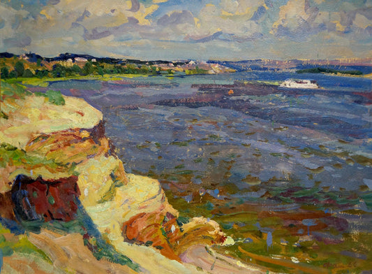 Oil painting Dnieper Fomin Anatoly Nikiforovich