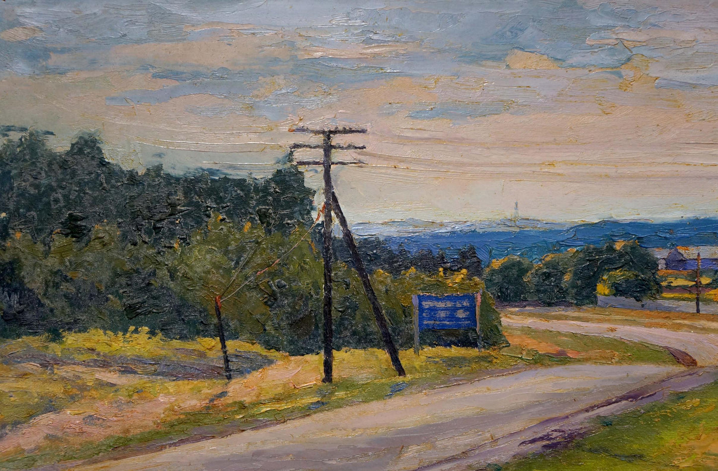Oil painting Road to town Zhurakovsky Victor Petrovich