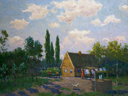 Oil painting Country life