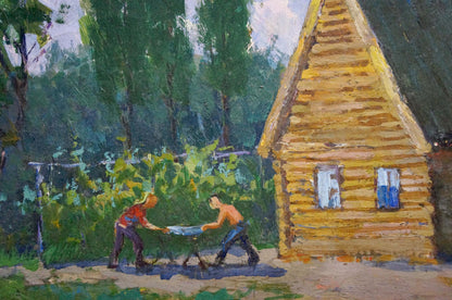 Oil painting Country life