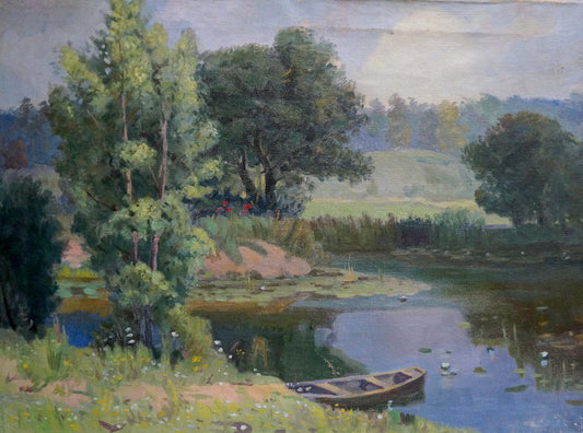 Oil painting Landscape Zorya (Zarya) Galina Denisovna