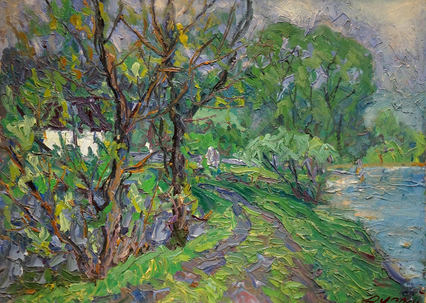 Oil painting Way home Dupliy Sergey Alexandrovich