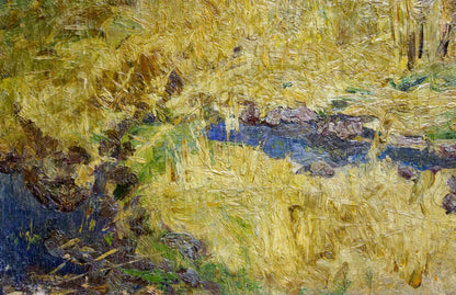 The Yard depicted in oil paint