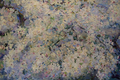 Oil painting Apple tree blossoms Maria Titarenko
