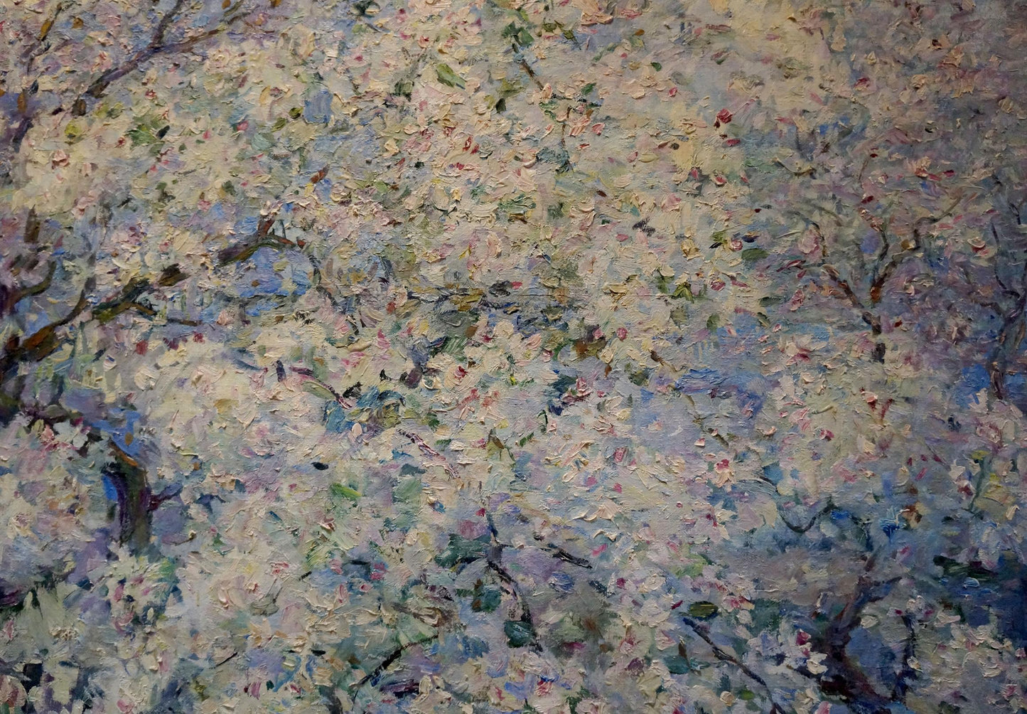 Oil painting Apple tree blossoms Maria Titarenko