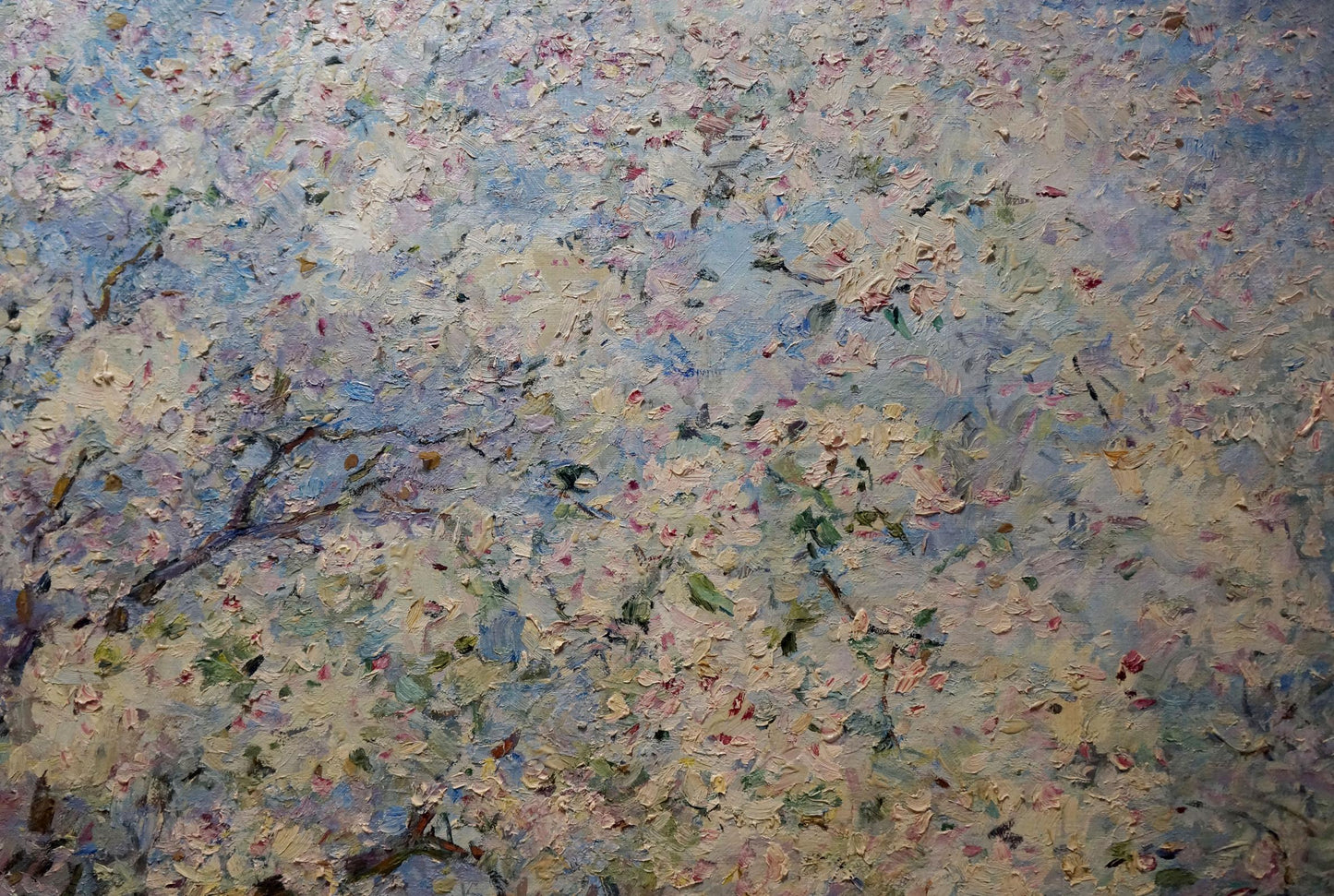 Oil painting Apple tree blossoms Maria Titarenko