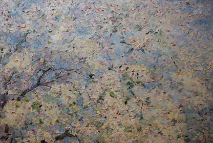 Oil painting Apple tree blossoms Maria Titarenko