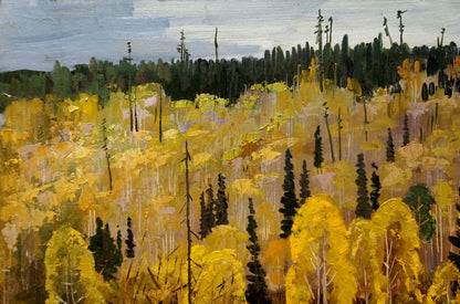 Oil painting Horses walk in the woods Vladimir Vladimirovich Nabokov
