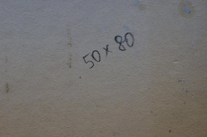 Oil painting Landscape with sunset on a field Unknown artist