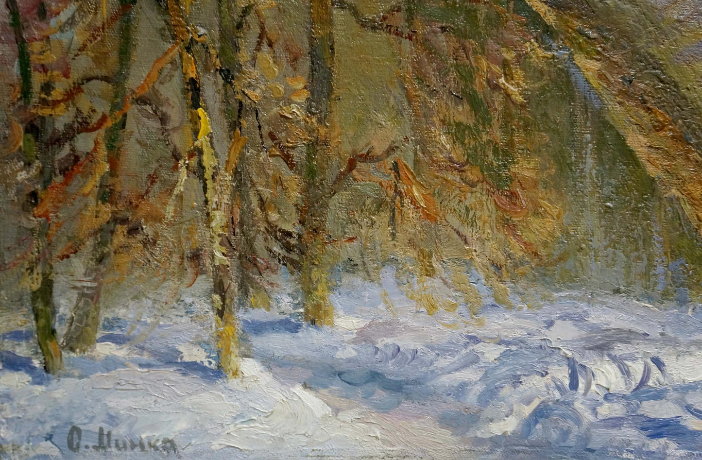 Oil painting Church landscape Mynka Alexander Fedorovich