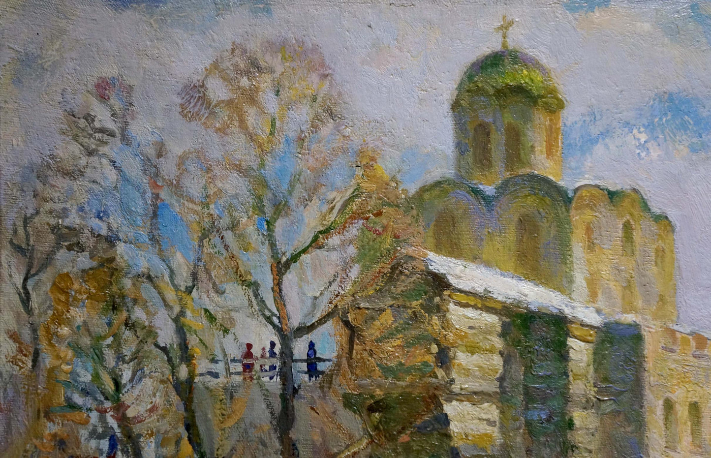 Oil painting Church landscape Mynka Alexander Fedorovich