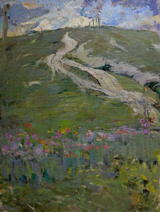 Oil painting Road to the mountains Kapkanets Tamara Nikitichna