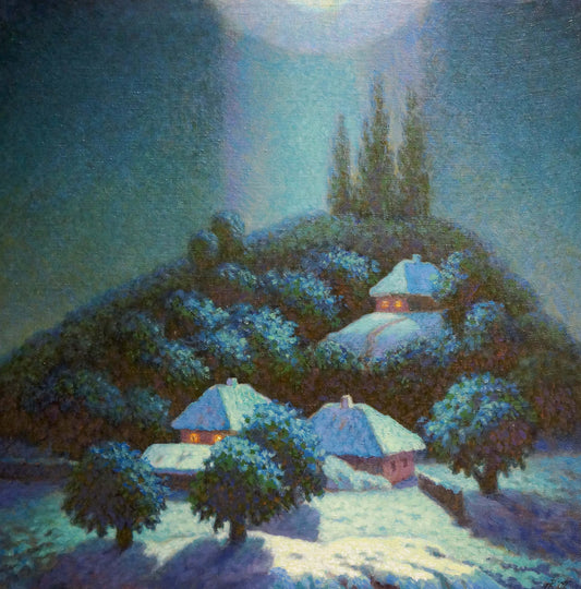 Oil painting Winter fairy tale Volik Pavel Ivanovich