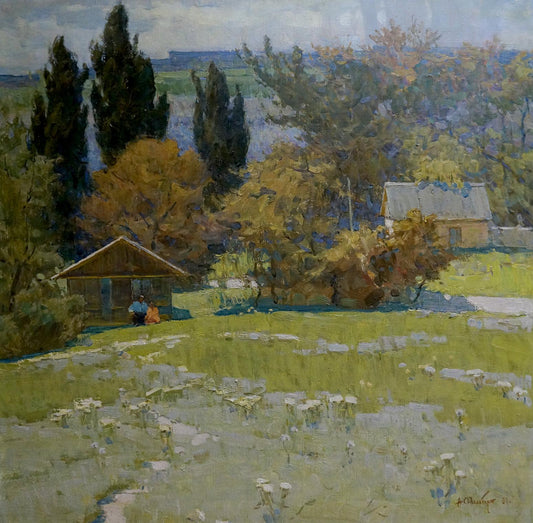 Oil painting Village Filbert Alexander Alexandrovich
