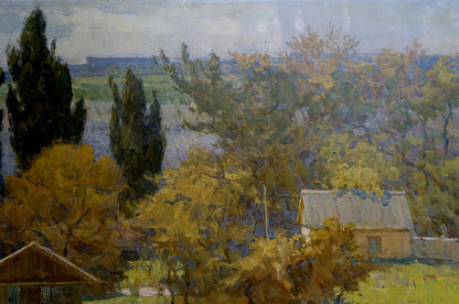 Oil painting Village Filbert Alexander Alexandrovich