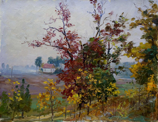 Oil painting Autumn landscape Mordovets Andrey Nikitich