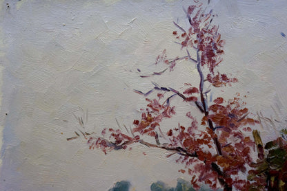 Oil portrayal of an autumn landscape by Andrey Nikitich Mordovets