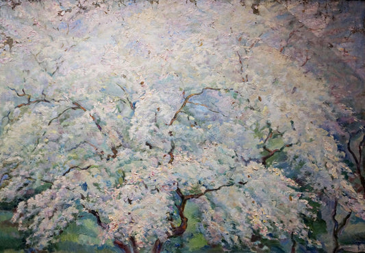 Oil painting Blooming tree Tytarenko Odarka Anatoliivna