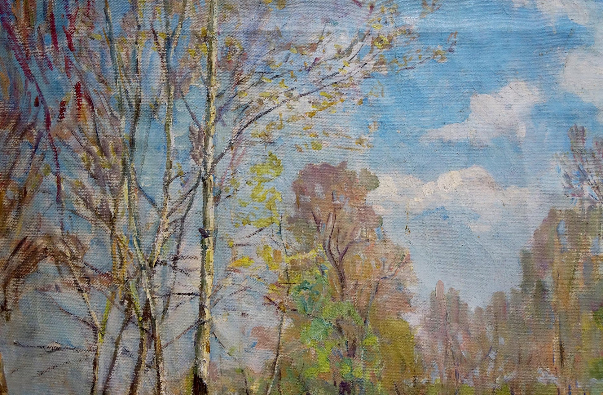 Oil painting capturing the beauty of spring by an unknown artist