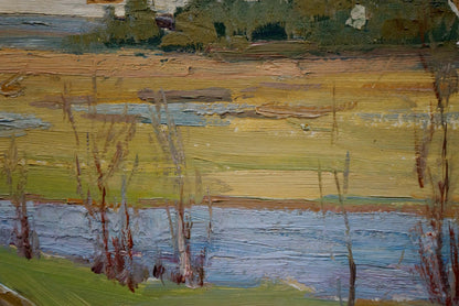 Oil painting Home landscape Leonid Ovsiyovych Muchnyk