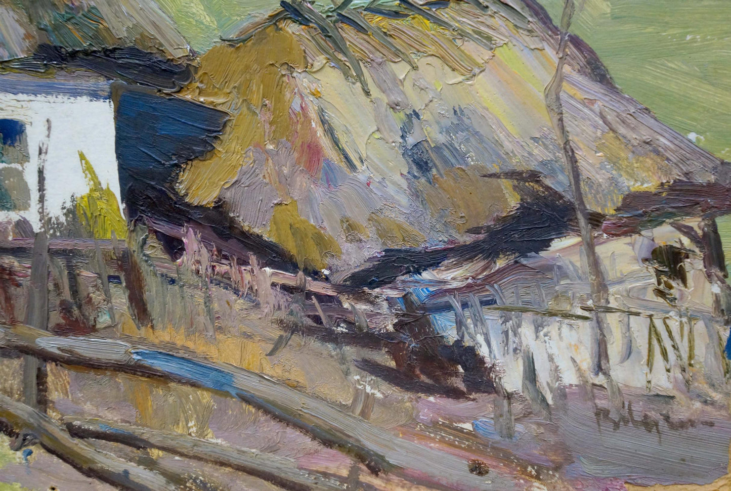 Oil painting Home landscape Leonid Ovsiyovych Muchnyk