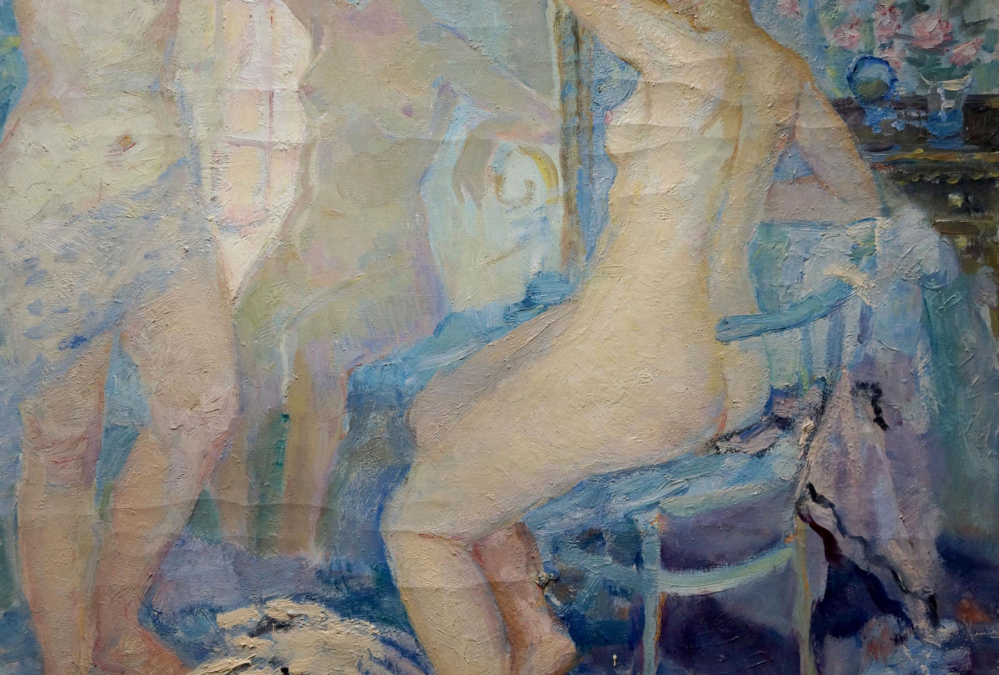 Oil painting Naked girls at the mirror Maria Titarenko