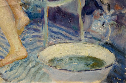 Oil painting Naked girls at the mirror Maria Titarenko