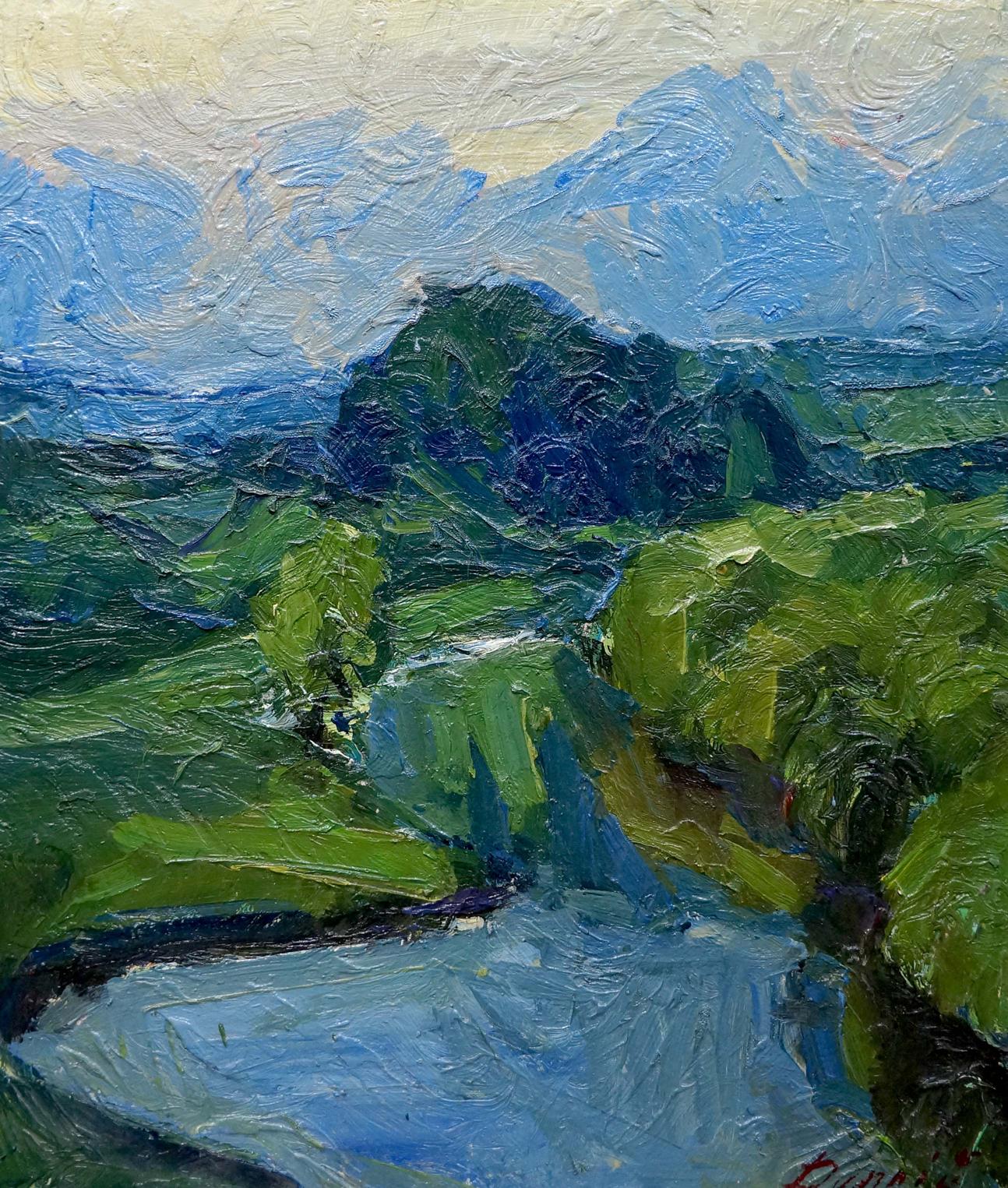 Oil painting Waterfall Dupliy Sergey Alexandrovich