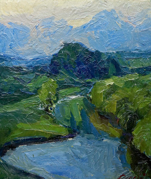 Oil painting Waterfall Dupliy Sergey Alexandrovich