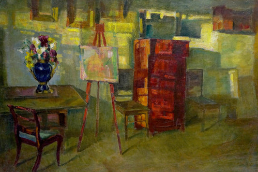 Oil painting Room interior