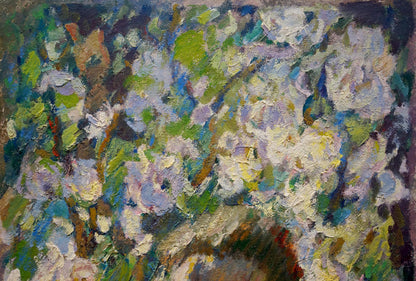 Oil painting Woman among the rose Zhurakovsky Victor Petrovich