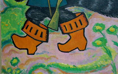 Oil painting Puss in Boots Olga Vladimirovna Malysheva