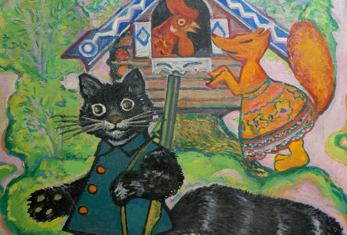 Oil painting Puss in Boots Olga Vladimirovna Malysheva