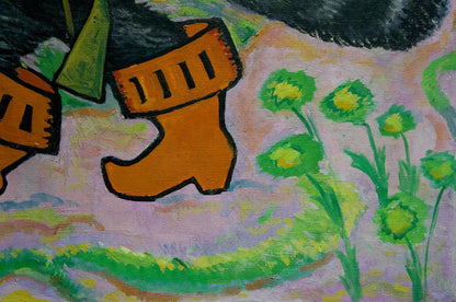 Oil painting Puss in Boots Olga Vladimirovna Malysheva